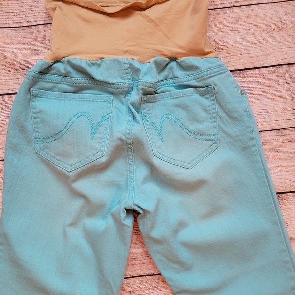 Motherhood Maternity Skinny Crop Pants, S, Mist Blue, Excellent Used Condition - Picture 4 of 13